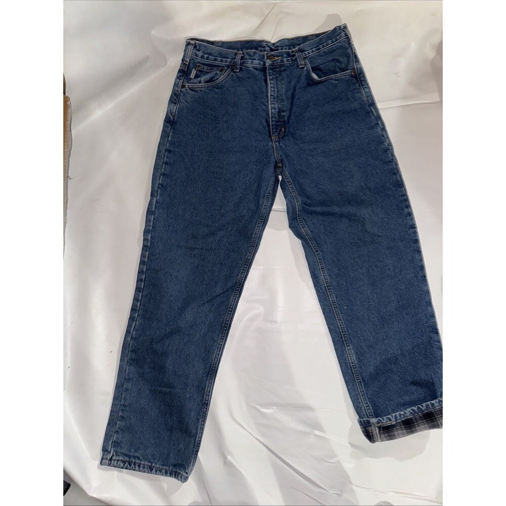 Vintage Carhartt Jeans Men 36x34(32) B172 DST Flannel Lined Denim Workwear